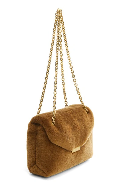 Shop Mango Faux Fur Convertible Shoulder Bag In Brown