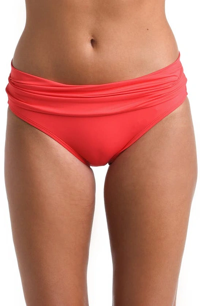 Shop La Blanca Island Goddess Hipster Bikini Bottoms In Guava