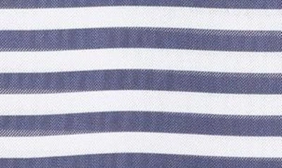 Shop Molly Goddard Freddie Stripe Long Sleeve Mesh Top In Cream Navy