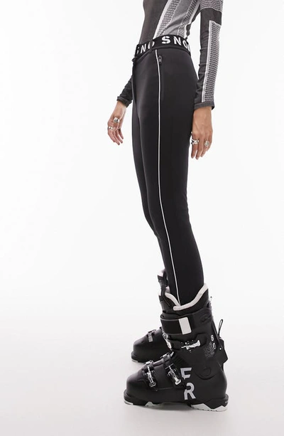 Shop Topshop Slim Ski Pants In Black