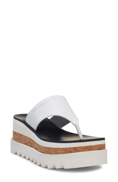 Shop Stella Mccartney Sneak-elyse Platform Sandal In White