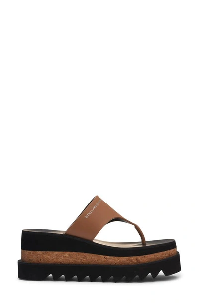 Shop Stella Mccartney Sneak-elyse Platform Sandal In Brandy