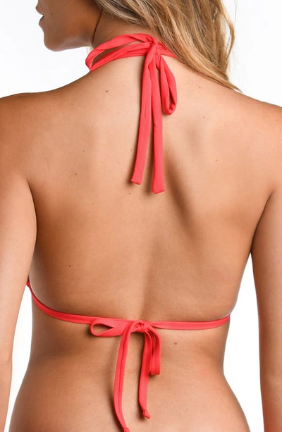 La Blanca Island Goddess Halter Bikini Top In Guava