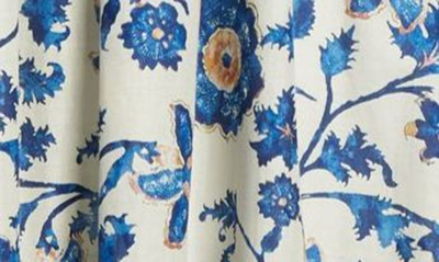 Shop Cara Cara Jazzy Botanical Print Cotton Voile Dress In Azure Alexandria Floral