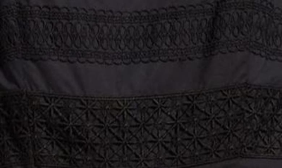 Shop Cara Cara Nidhi Embroidered Detail Cotton Poplin Sundress In Black