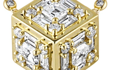 Shop Mindi Mond Clarity Dimensional Diamond Pendant Necklace In Yellow Gold/ Diamond