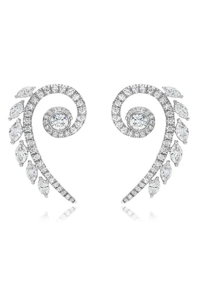 Mindi Mond Icon Diamond Fibonacci Earrings In 18k White Gold