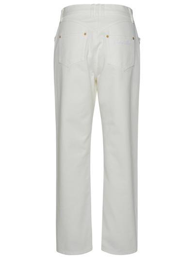 Shop Balmain Woman  White Cotton Jeans
