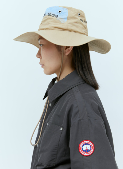 Shop Canada Goose Women Wide Brim Venture Hat In Cream