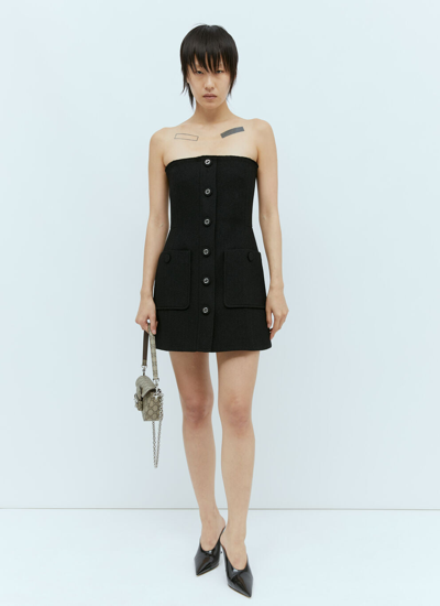Shop Gucci Women Tweed Mini Dress In Black