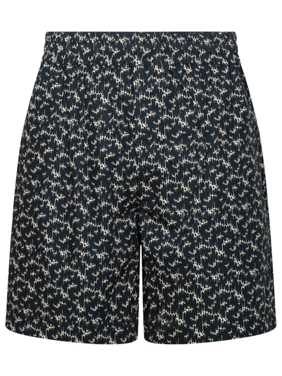 Shop Isabel Marant Man  'vataya' Black Cotton Bermuda Shorts