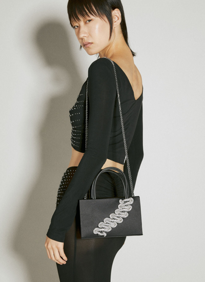Shop Kara Women Lattice Midi Tote Bag In Black