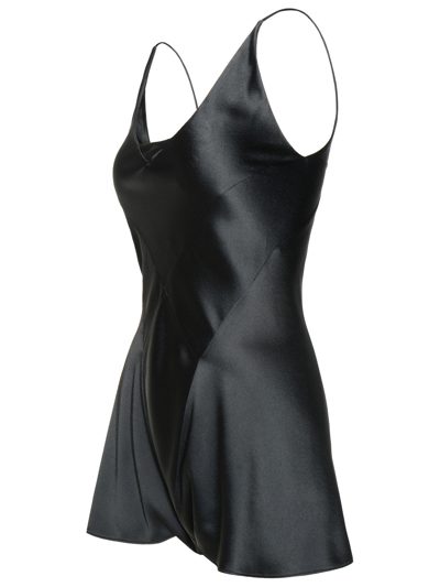 Shop Maison Margiela Woman  Black Viscose Blend Jumpsuit