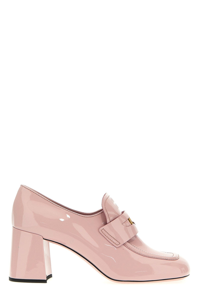 Shop Miu Miu Women Patent Loafers In Pink
