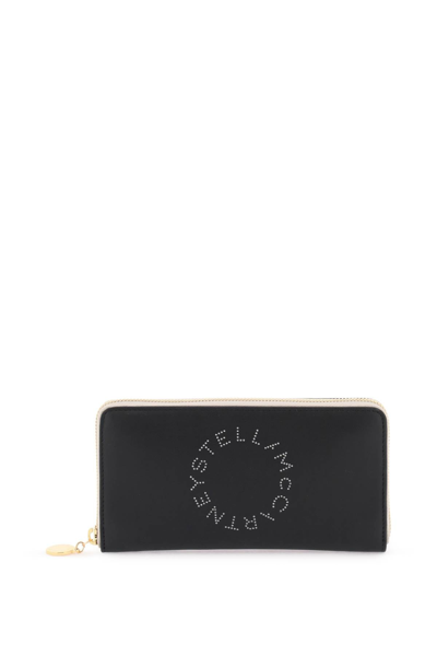 Shop Stella Mccartney Faux Leather Zip-around Wallet Women In Black