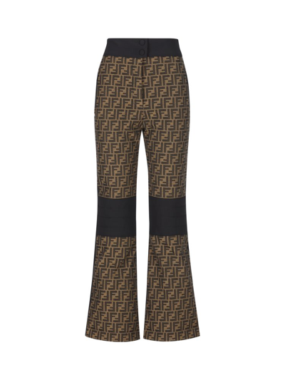 Shop Fendi Monogrammed Ski Trousers In Multi