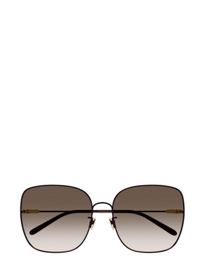 Shop Chloé Eyewear Butterfly Frame Sunglasses In Brown