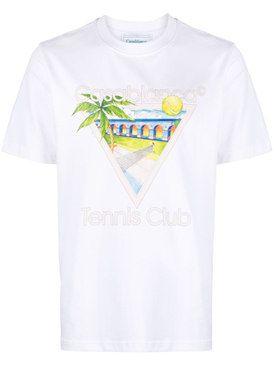 Shop Casablanca Tennis Club Icon T-shirt Aus Jersey