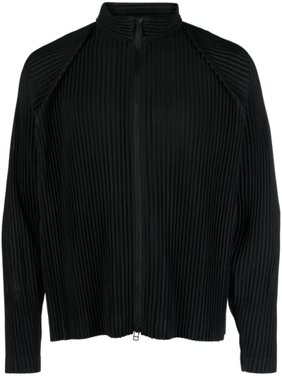Shop Issey Miyake Homme Plisse Outerwear In Black