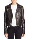 BLK DNM Cropped Leather Biker Jacket