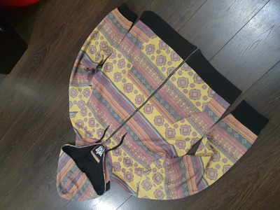 Pre-owned Humör Paisley Zip Up Y2k Streetwear Japan Americana Hoodie In Multicolor