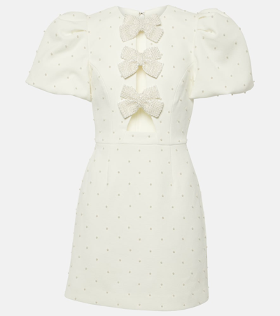 Shop Rebecca Vallance Bridal Ophelia Bow-detail Minidress In White