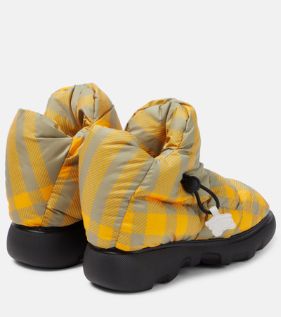 Shop Burberry Check Snow Boots In Multicoloured