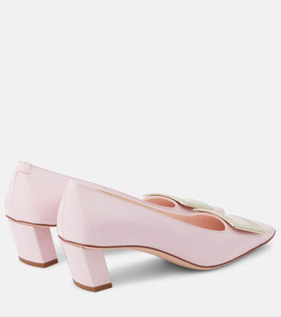 Shop Roger Vivier Belle Vivier 45 Leather Pumps In Pink