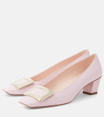 Shop Roger Vivier Belle Vivier 45 Leather Pumps In Pink