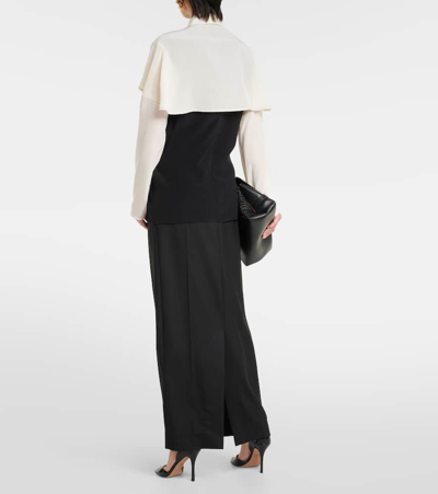 Shop Victoria Beckham Bow-detail Silk Crêpe De Chine Blouse In Multicoloured