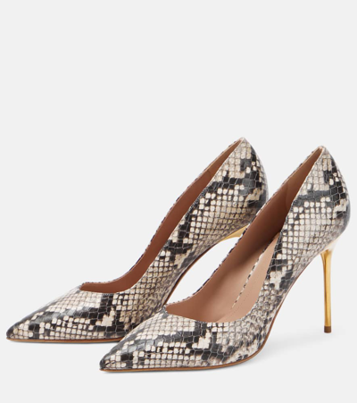 RUBY蟒蛇纹效果皮革高跟鞋