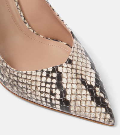 RUBY蟒蛇纹效果皮革高跟鞋