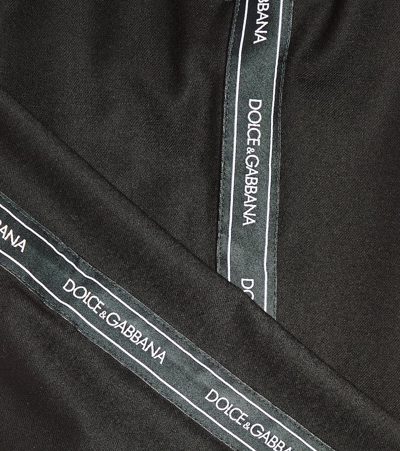 Shop Dolce & Gabbana Logo Wool Track Pants In Black