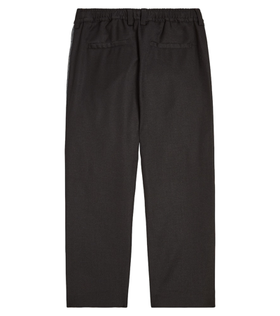 Shop Dolce & Gabbana Logo Wool Track Pants In Black