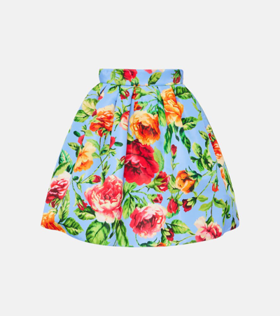 Shop Carolina Herrera Floral Midi Skirt In Multicoloured