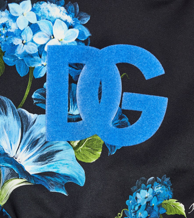 Dolce & Gabbana Dg Floral Cotton Jersey Hoodie In Multicoloured