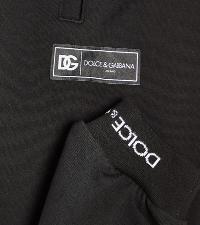 Shop Dolce & Gabbana Logo Cotton Jersey Sweatpants In Black