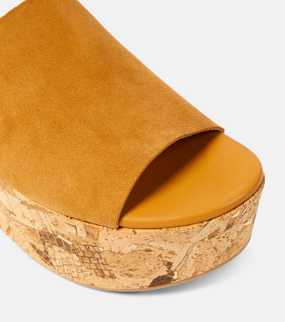 See By Chloé Liana 70 Suede Platform Mules In Brown