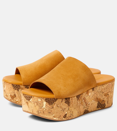See By Chloé Liana 70 Suede Platform Mules In Brown
