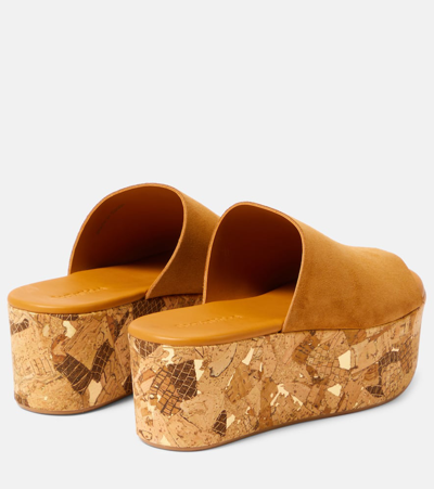 See By Chloé Liana 70 Suede Platform Mules In Brown