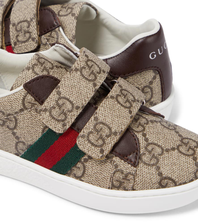 Shop Gucci Ace Gg Canvas Sneakers In Multicoloured