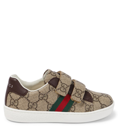 Shop Gucci Ace Gg Canvas Sneakers In Multicoloured