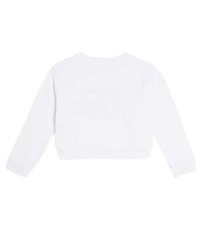 Dolce & Gabbana Dg-print Cotton Sweatshirt In White