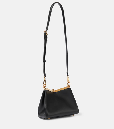 Shop Etro Vela Small Leather Shoulder Bag In Black