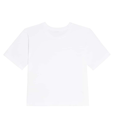 Shop Dolce & Gabbana Dg Embellished Cotton Jersey T-shirt In White