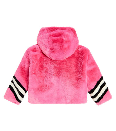 Shop Perfect Moment Faux Fur Coat In Pink