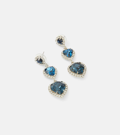 Shop Jennifer Behr Hartley Embellished Drop Earrings In Blue