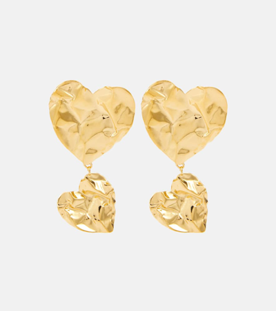 Shop Oscar De La Renta Stacked Earrings In Gold