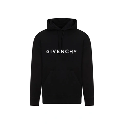 Shop Givenchy Slim Fit Hoodie Sweatshirt In Black