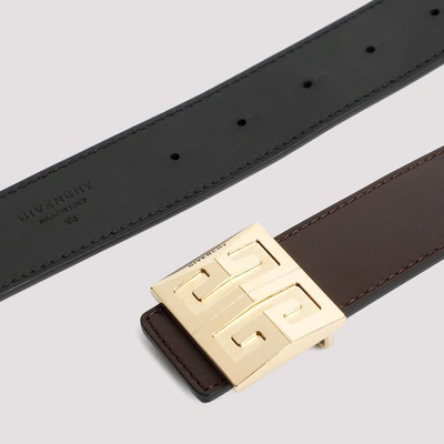 Shop Givenchy 4g Reversible Belt In Brown